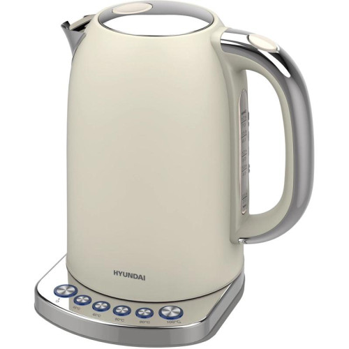 Чайник электрический Hyundai HYK-S5600 1.7л. 2200Вт кремовый/серебристый корпус: металл