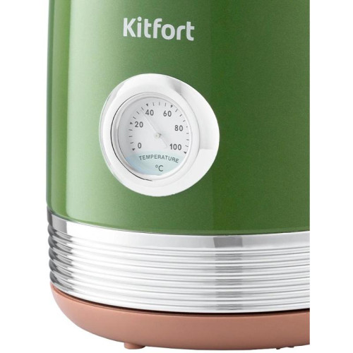 Чайник электрический Kitfort КТ-6110 1.7л. 2200Вт зеленый корпус: металл/пластик