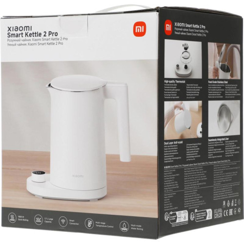 Чайник электрический Xiaomi 2 Pro EU 1.7л. 1800Вт белый корпус: металл/пластик (BHR9107EU)