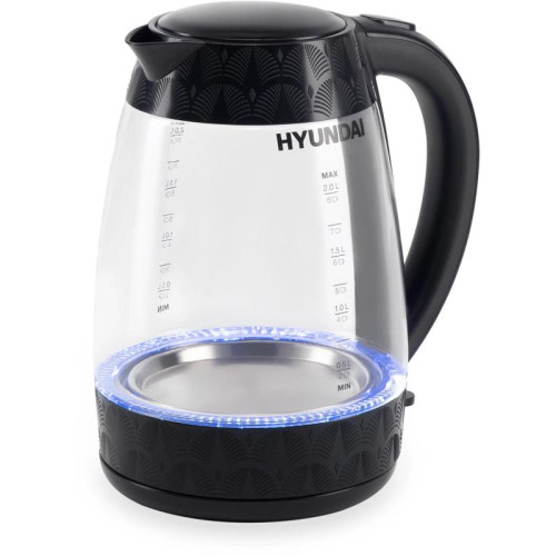 Чайник электрический Hyundai HYK-G4505 2л. 2200Вт черный корпус: стекло/пластик