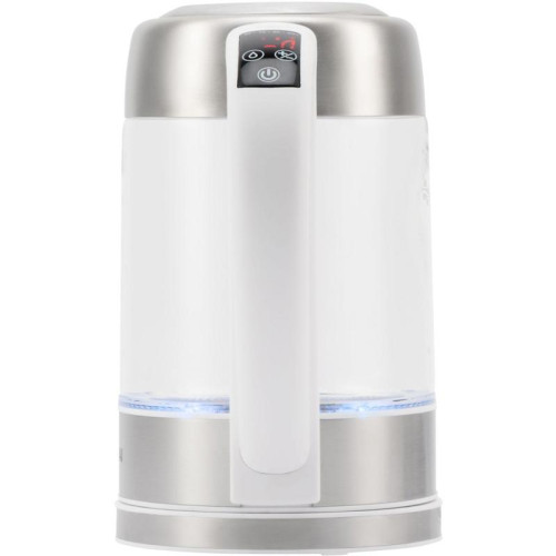 Чайник электрический Hyundai HYK-S5807 1.7л. 2200Вт белый/серебристый корпус: стекло/металл