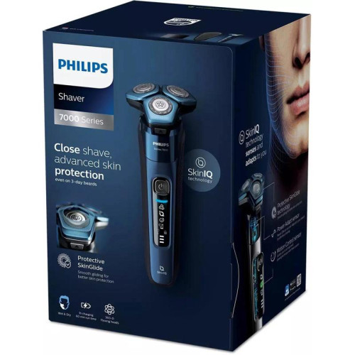 Бритва роторная/ Бритва роторная Philips S7782/53 реж.эл.:3 питан.:аккум. синий/черный