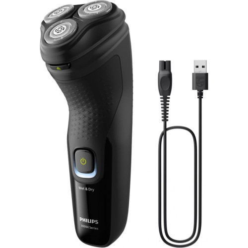 Бритва роторная/ Бритва роторная Philips 3000X Series X3021/00 реж.эл.:3 питан.:аккум. черный