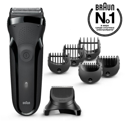 Бритва сетчатая/ Бритва сетчатая Braun Series 3 300BT реж.эл.:2 питан.:аккум. черный Бритва сетчатая/ Бритва сетчатая Braun Series 3 300BT реж.эл.:2 питан.:аккум. черный