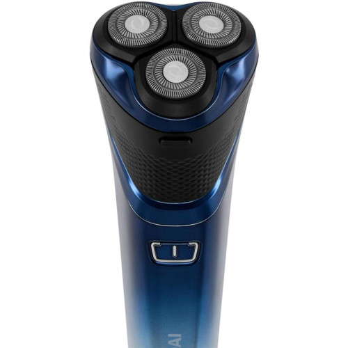 Бритва роторная/ Бритва роторная Hyundai H-SH8089 реж.эл.:3 питан.:аккум. голубой/черный