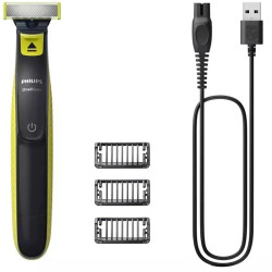 Бритва сетчатая/ Бритва сетчатая Philips OneBlade QP2724/10 реж.эл.:1 питан.:аккум. черный/зеленый