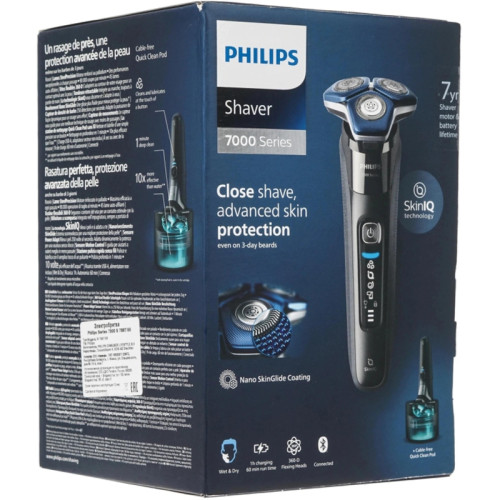 Бритва роторная/ Бритва роторная Philips Series 7000 S7887/55 реж.эл.:3 питан.:аккум. черный/синий Бритва роторная/ Бритва роторная Philips Series 7000 S7887/55 реж.эл.:3 питан.:аккум. черный/синий
