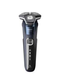Бритва роторная/ Бритва роторная Philips S5885/10 реж.эл.:3 питан.:аккум. темно-синий