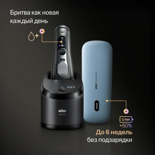 Бритва сетчатая/ Бритва сетчатая Braun 9675cc реж.эл.:5 питан.:аккум. серебристый