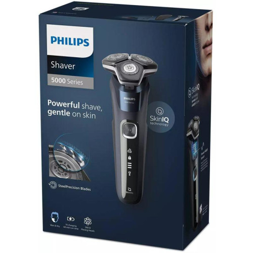 Бритва роторная/ Бритва роторная Philips S5885/35 реж.эл.:3 питан.:аккум. синий/черный
