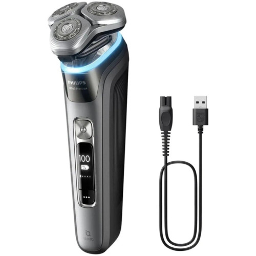 Бритва роторная/ Бритва роторная Philips i9000 Prestige XP9202/10 реж.эл.:3 питан.:аккум. серебристый/черный Бритва роторная/ Бритва роторная Philips i9000 Prestige XP9202/10 реж.эл.:3 питан.:аккум. серебристый/черный
