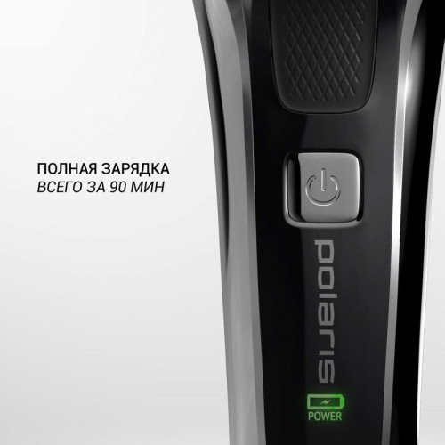 Бритва роторная/ Бритва роторная Polaris PMR 0305R wet&dry PRO 5 blades реж.эл.:3 питан.:аккум. черный