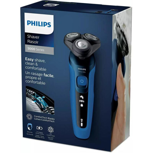 Бритва роторная/ Бритва роторная Philips S5466/17 реж.эл.:3 питан.:аккум. синий/черный