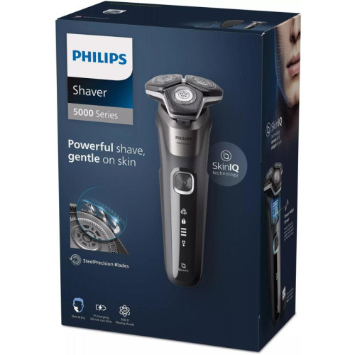 Бритва роторная/ Бритва роторная Philips S5887/30 реж.эл.:3 питан.:аккум. серый/серебристый