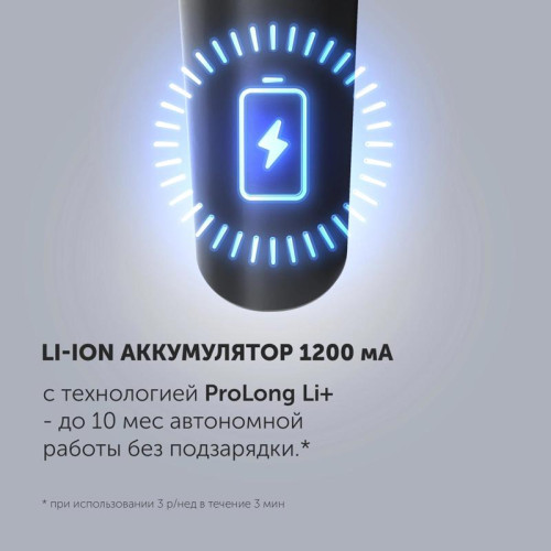 Бритва роторная/ Бритва роторная Polaris PMR 0411RC ProLong 4D Li+ реж.эл.:3 питан.:элек.сеть/аккум. черный