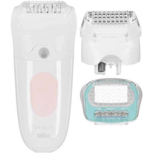 Эпилятор/ Эпилятор Braun SE5-050 скор.:2 насад.:4 от электр.сети от аккум. белый/розовый
