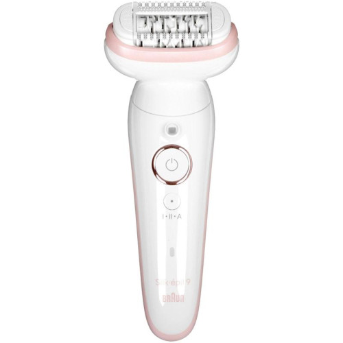 Эпилятор/ Эпилятор Braun SES9-030 скор.:2 насад.:3 от электр.сети от аккум. белый/розовый