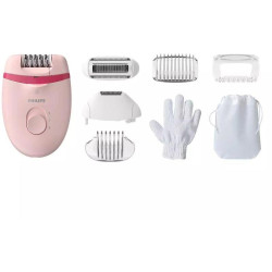 Эпилятор/ Эпилятор Philips BRE285/00 скор.:2 насад.:5 от электр.сети розовый/розовый