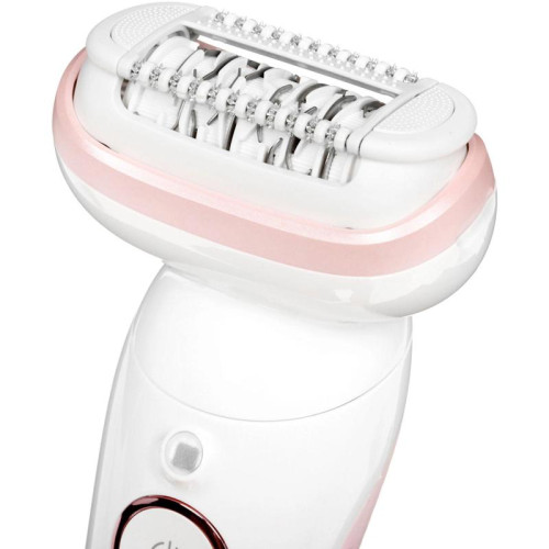 Эпилятор/ Эпилятор Braun SES9-030 скор.:2 насад.:3 от электр.сети от аккум. белый/розовый
