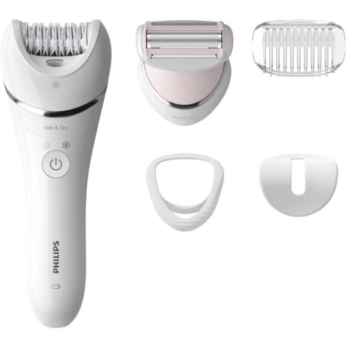 Эпилятор/ Эпилятор Philips BRE710/01 скор.:2 насад.:4 от аккум. белый
