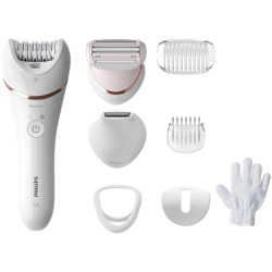Эпилятор/ Эпилятор Philips BRE720/01 скор.:2 насад.:6 от аккум. белый