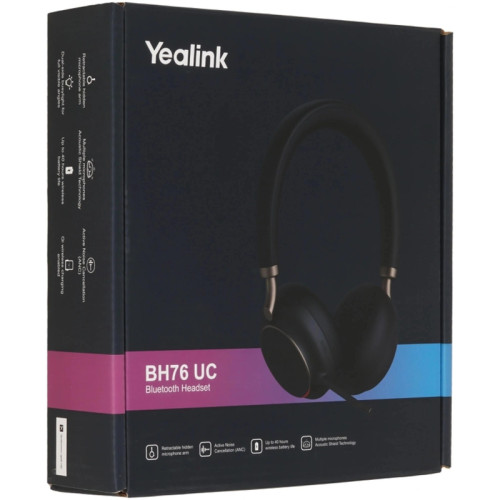 Гарнитура беспроводная/ Yealink BH76 UC Black [1208621]