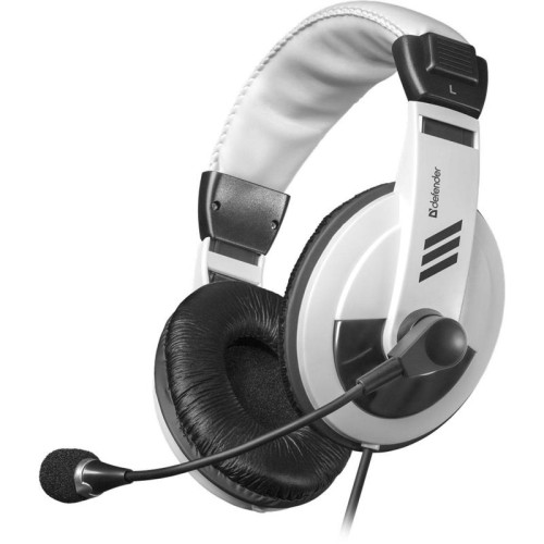 Наушники с микрофоном Defender Gryphon HN-750 белый/черный 2м накладные оголовье (63747)