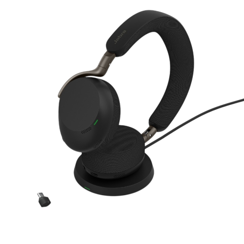 Гарнитура беспроводная/ Jabra Evolve3 75 MS Link390c Black WLC