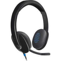 Наушники с микрофоном Logitech H540 черный 1.8м накладные USB оголовье (981-000481)