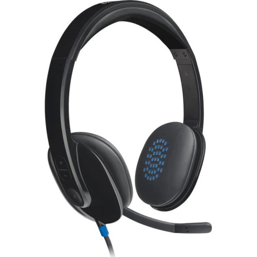 Наушники с микрофоном Logitech H540 черный 1.8м накладные USB оголовье (981-000481)