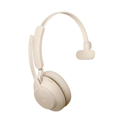 Гарнитура беспроводная/ Jabra Evolve2 65, Link380a MS Mono Stand Beige Гарнитура беспроводная/ Jabra Evolve2 65, Link380a MS Mono Stand Beige