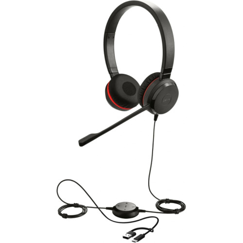 Гарнитура проводная/ Jabra Evolve 30 II, Stereo MS, USB C/A adapter