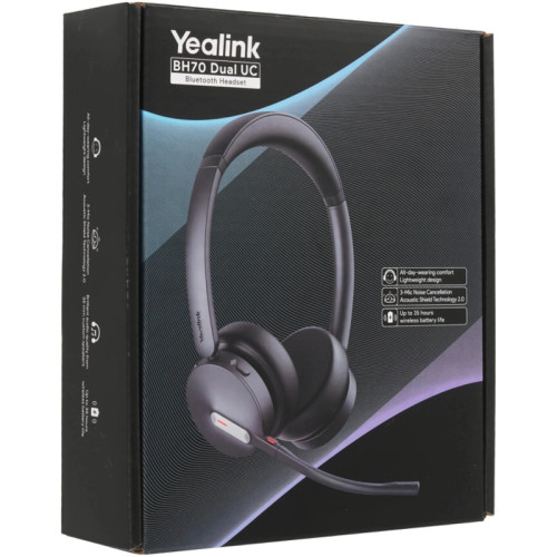 Гарнитура беспроводная/ Yealink BH70 Dual UC USB-A [1208664]
