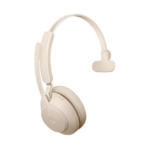 Гарнитура беспроводная/ Jabra Evolve2 65, Link380c MS Mono Stand Beige Гарнитура беспроводная/ Jabra Evolve2 65, Link380c MS Mono Stand Beige