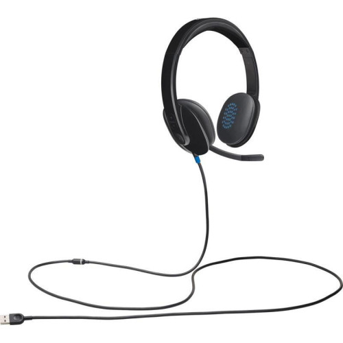 Наушники с микрофоном Logitech H540 черный 1.8м накладные USB оголовье (981-000481)