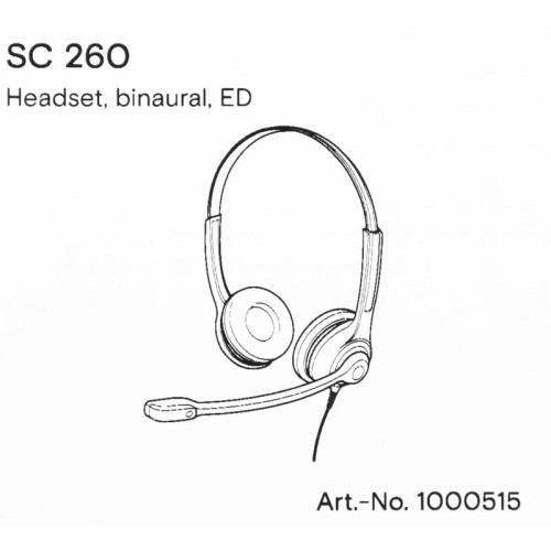 Наушники с микрофоном Epos Sennheiser SC 260 ED черный 1м накладные оголовье (1000515)