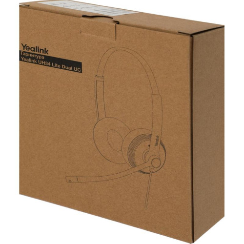 Гарнитура проводная Yealink UH34 Lite Dual UC черный