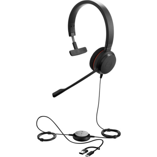 Проводная гарнитура Jabra Evolve 20, Mono MS, USB C/A adapter (PN: 4993-823-169)