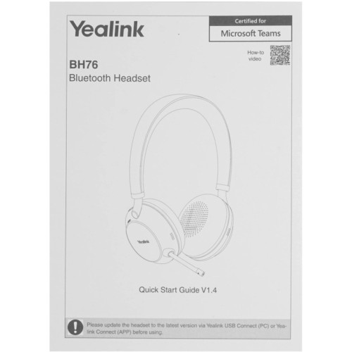 Гарнитура беспроводная/ Yealink BH76 UC Black [1208621]