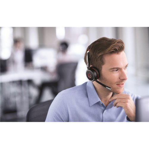Гарнитура беспроводная/ Jabra Evolve 75 Stereo UC, Charging stand & Link 370 Гарнитура беспроводная/ Jabra Evolve 75 Stereo UC, Charging stand & Link 370
