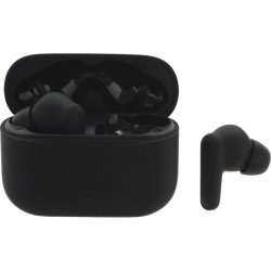 Гарнитура внутриканальные Hyundai H-EP203 черный беспроводные bluetooth в ушной раковине (HEP203B)