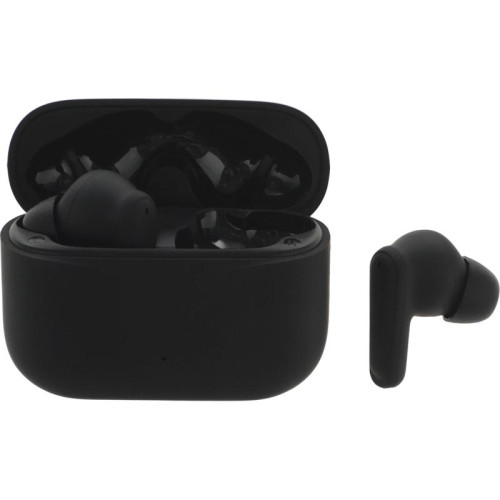 Гарнитура внутриканальные Hyundai H-EP203 черный беспроводные bluetooth в ушной раковине (HEP203B)