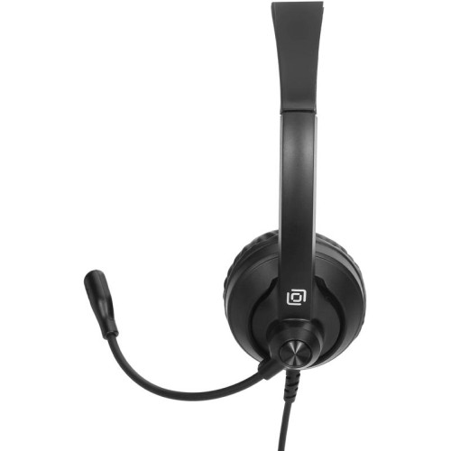 Наушники с микрофоном Оклик HS-M500 черный 1.8м накладные оголовье (1900379)