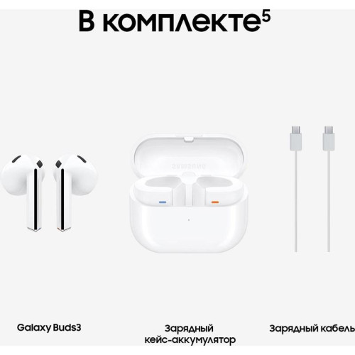 Гарнитура Samsung Galaxy Buds 3 белый беспроводные bluetooth (SM-R530NZWACIS)