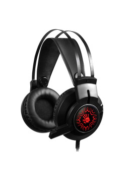 Наушники с микрофоном A4Tech Bloody J437 черный 1.8м мониторные USB оголовье (J437)