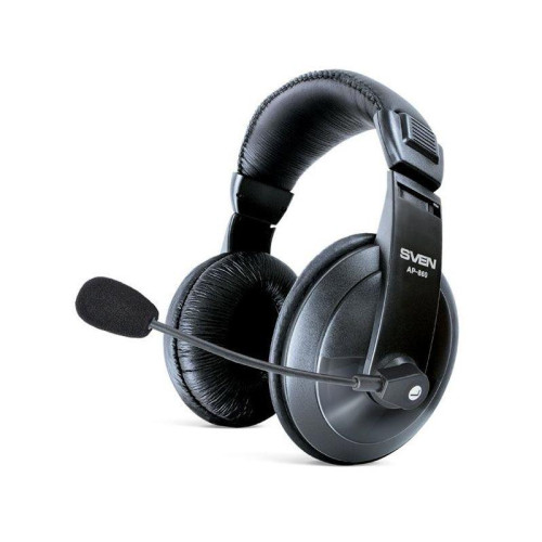 Наушники с микрофоном Sven AP-860MV черный 2м мониторные оголовье (SV-0410860)