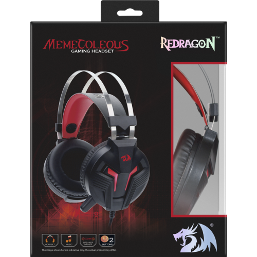 Redragon Игровая гарнитура Memecoleous черный+красный, кабель 1.8 м