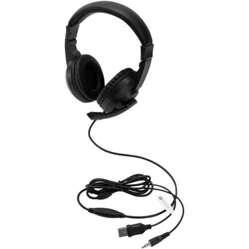 Наушники с микрофоном Oklick HS-L315G черный 1.8м накладные USB оголовье (2007552)
