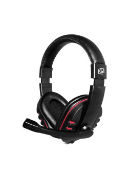 Наушники с микрофоном Oklick HS-L380G ABADDON черный/красный 1.8м мониторные оголовье (1100404)