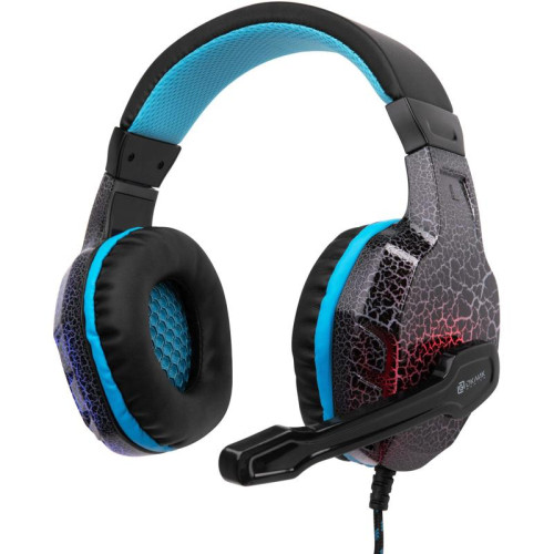 Наушники с микрофоном Oklick HS-L400G ZEUS черный/синий 2.2м мониторные оголовье (359480)